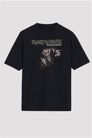 Iron Maiden Siyah Unisex Oversize Tişört T-Shirt