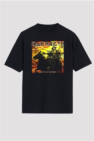 Iron Maiden Siyah Unisex Oversize Tişört T-Shirt