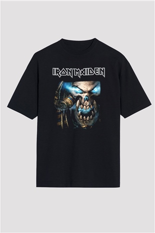 Iron Maiden Siyah Unisex Oversize Tişört T-Shirt