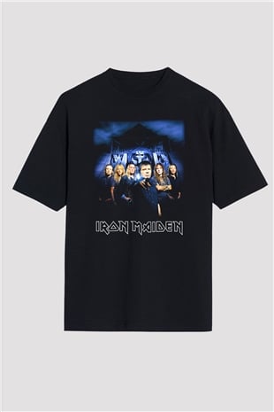 Iron Maiden Siyah Unisex Oversize Tişört T-Shirt