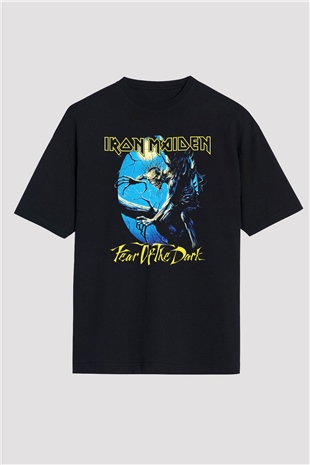 Iron Maiden Siyah Unisex Oversize Tişört T-Shirt