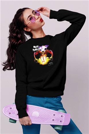 Iron Maiden Siyah Unisex Sweatshirt