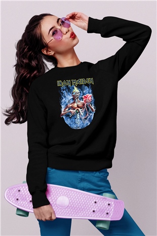 Iron Maiden Siyah Unisex Sweatshirt