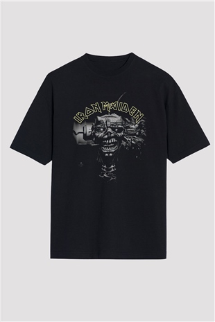 Iron Maiden Siyah Oversize Tişört Oversize T-shirt - TişörtFabrikası