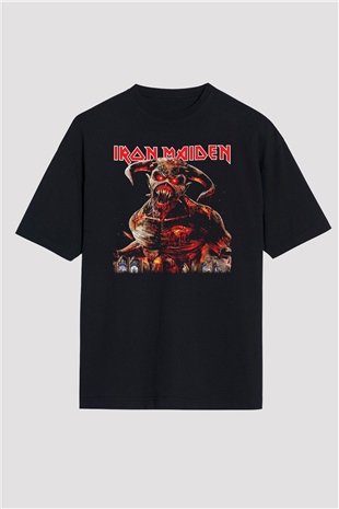 Iron Maiden Siyah Oversize Tişört Oversize T-shirt - TişörtFabrikası