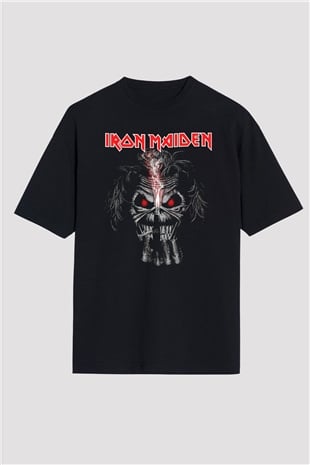 Iron Maiden Siyah Oversize Tişört Oversize T-shirt - TişörtFabrikası