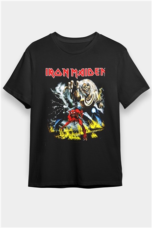 Iron Maiden Siyah Unisex Tişört T-Shirt - TişörtFabrikası