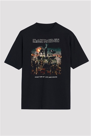 Iron Maiden Siyah Oversize Tişört Oversize T-shirt - TişörtFabrikası