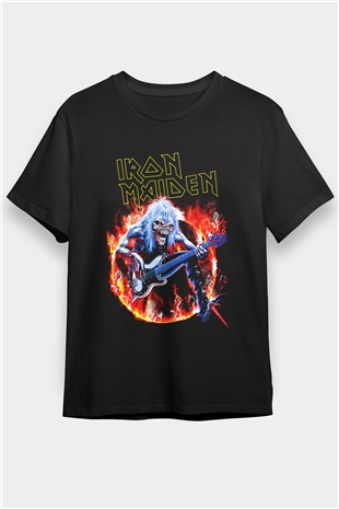 Iron Maiden Siyah Unisex Tişört T-Shirt - TişörtFabrikası