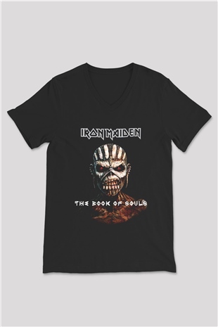 Iron Maiden The Book of Souls Siyah Unisex V Yaka Tişört