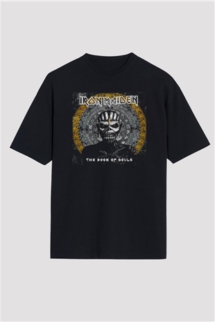 Iron Maiden The Book Of Souls Siyah Unisex Oversize Tişört T-Shirt