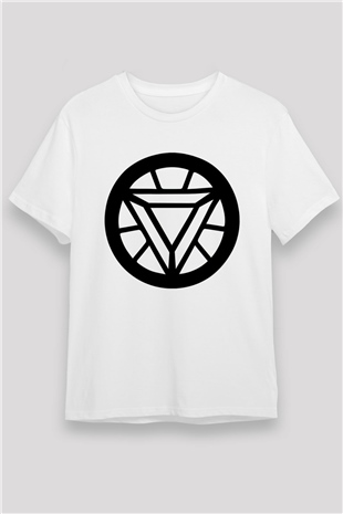 Iron Man Beyaz Unisex Tişört T-Shirt