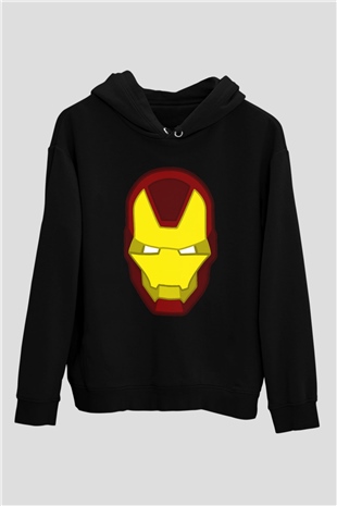 Iron Man Siyah Unisex Hoodie