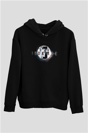 Iron Man Siyah Unisex Hoodie