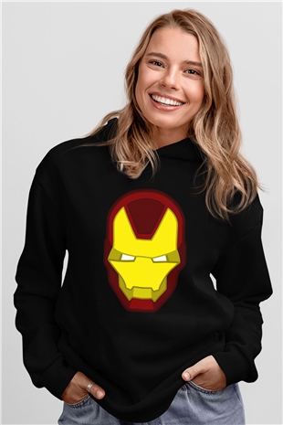 Iron Man Siyah Unisex Hoodie