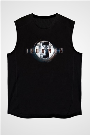 Iron Man Siyah Unisex Kolsuz Tişört