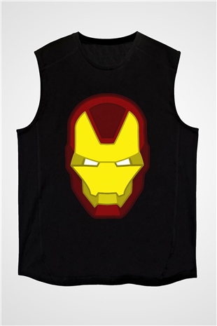 Iron Man Siyah Unisex Kolsuz Tişört