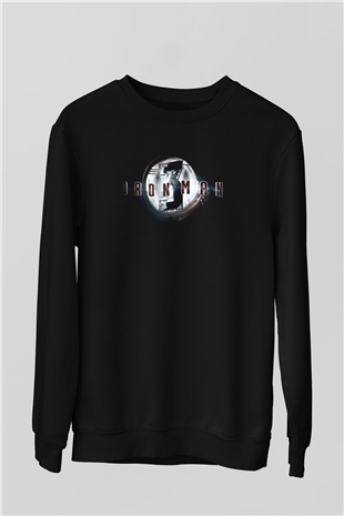 Iron Man Siyah Unisex Sweatshirt