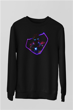 Iron Man Siyah Unisex Sweatshirt