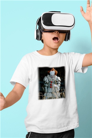 It Baskılı Beyaz Unisex Çocuk Tişört