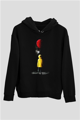 It Siyah Unisex Hoodie
