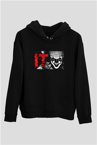 It Siyah Unisex Hoodie