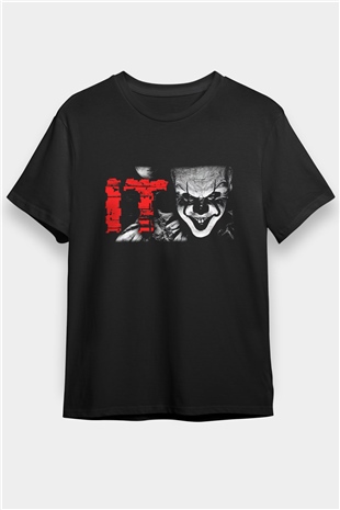 It Siyah Unisex Tişört T-Shirt
