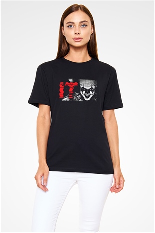 It Siyah Unisex Tişört T-Shirt