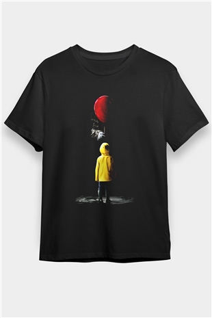 It Siyah Unisex Tişört T-Shirt