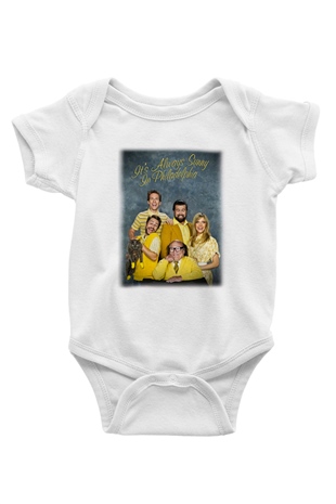 Its Always Sunny in Philadelphia Baskılı Beyaz Unisex Bebek Body - Zıbın