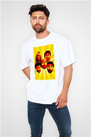 Its Always Sunny in Philadelphia Beyaz Oversize Tişört Oversize T-shirt