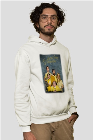 Its Always Sunny in Philadelphia Beyaz Unisex Kapşonlu Sweatshirt