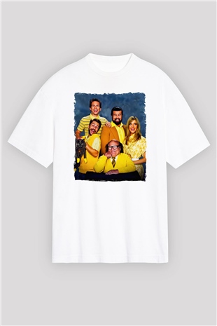 Its Always Sunny in Philadelphia Beyaz Oversize Tişört Oversize T-shirt