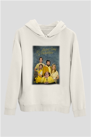 Its Always Sunny in Philadelphia Beyaz Unisex Kapşonlu Sweatshirt