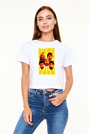 Its Always Sunny in Philadelphia Beyaz  Crop Top Tişört