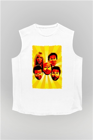 Its Always Sunny in Philadelphia Beyaz Unisex Kolsuz Tişört