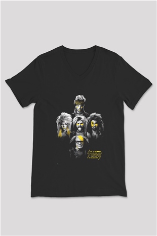 Its Always Sunny in Philadelphia Siyah Unisex V Yaka Tişört T-Shirt