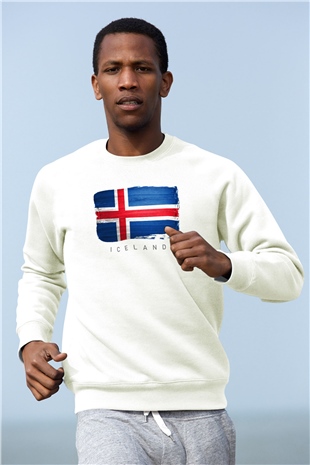 İzlanda Beyaz Unisex Sweatshirt