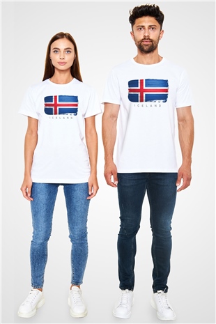 İzlanda Beyaz Unisex Tişört T-Shirt - TişörtFabrikası