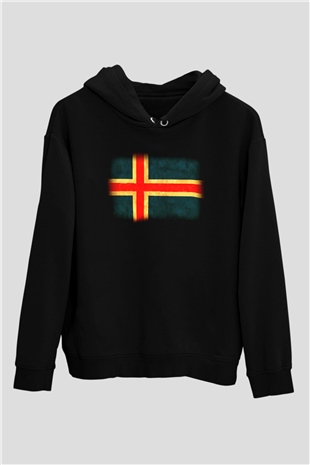 İzlanda Siyah Unisex Hoodie