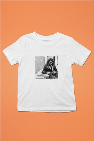 J. Cole Baskılı Unisex Beyaz Çocuk Tişört