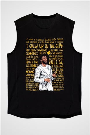 J. Cole Siyah Unisex Kolsuz Tişört