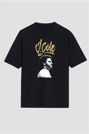 J. Cole Siyah Unisex Oversize Tişört T-Shirt