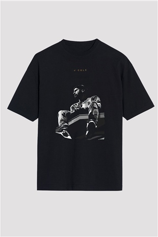 J. Cole Siyah Oversize Tişört Oversize T-shirt - TişörtFabrikası