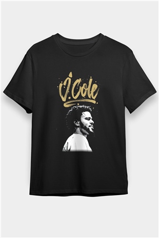 J. Cole Siyah Unisex Tişört T-Shirt - TişörtFabrikası