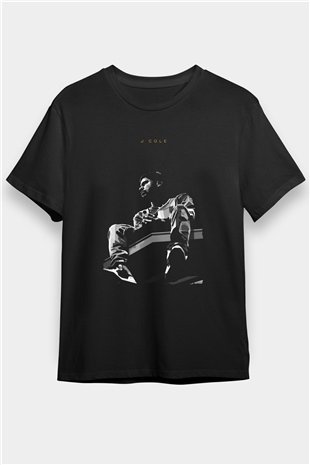 J. Cole Siyah Unisex Tişört T-Shirt - TişörtFabrikası