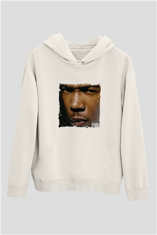 Ja Rule Baskılı Unisex Beyaz Kapüşonlu Sweatshirt