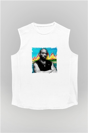 Ja Rule Baskılı Unisex Beyaz Kolsuz Tişört