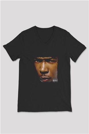Ja Rule Baskılı Unisex Siyah V Yaka Tişört