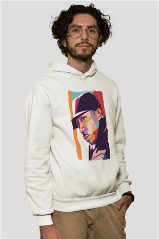 Ja Rule Beyaz Unisex Kapüşonlu Sweatshirt